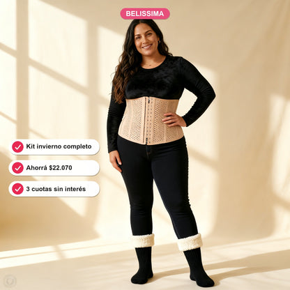 Pack Invierno Completo — Faja Corsé + Top Morley Térmico + Bucaneras Térmicas