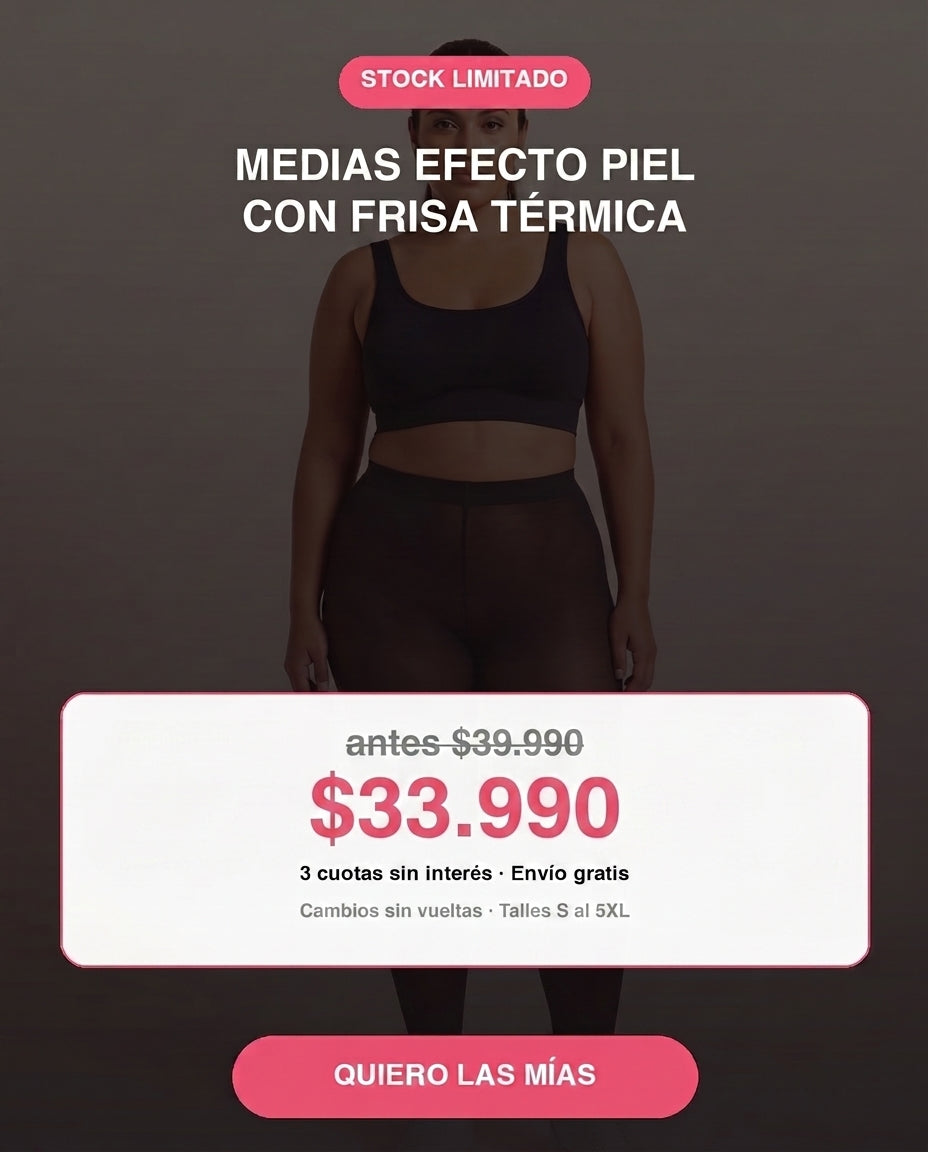 P8 BOFU precio actual $33.990 / antes $39.990 / Talles S al 5XL