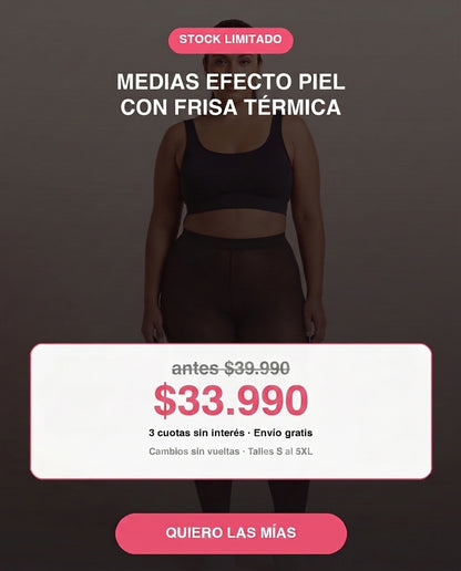 P8 BOFU precio actual $33.990 / antes $39.990 / Talles S al 5XL
