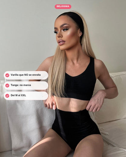 Faja Tanga Alta con Varilla — invisible bajo la ropa