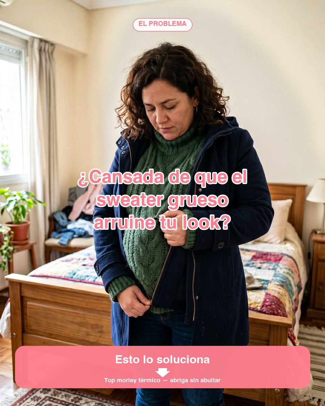 ¿Cansada de que el sweater grueso arruine tu look?