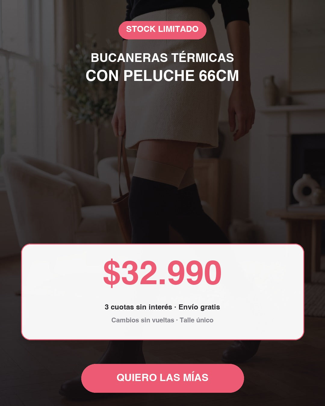 Bucaneras Térmicas con Peluche 66cm — comprala ahora