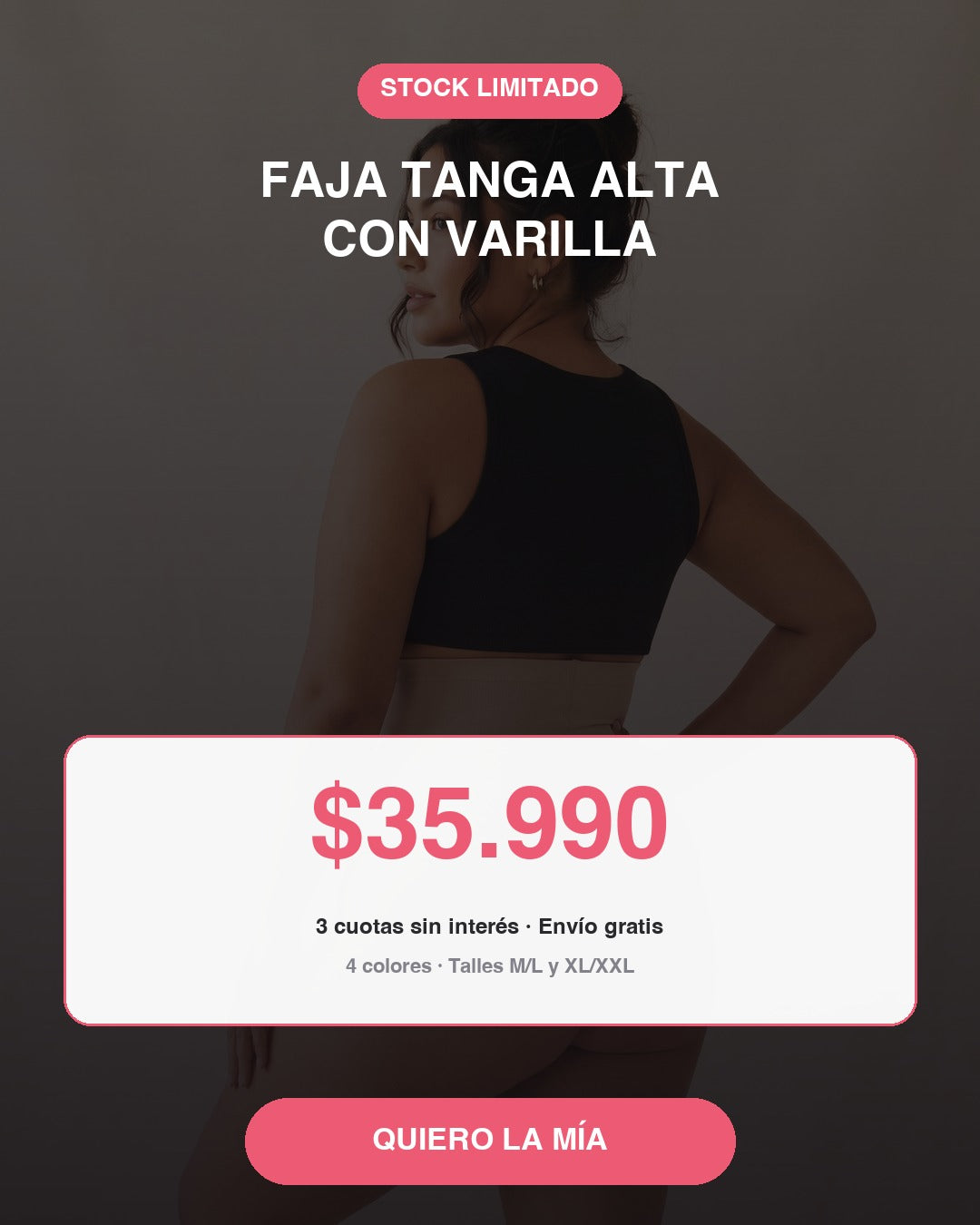 Faja Tanga Alta con Varilla — comprala ahora